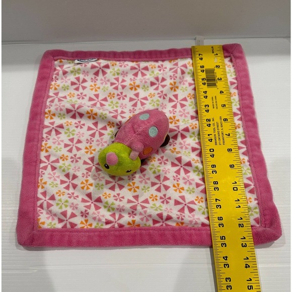 Graco Baby Pink Green Lady Bug Polka Pinwheel Geo Baby Plush Toy Lovey - Picture 4 of 9